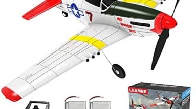 Remote Control Aircraft Plane, RC Plane with 3 Modes That Easy to Control, One-Key U-Turn Easy Control for Adults &Kids, LEAMBE