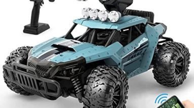 DEERC RC Cars DE36W Remote Control Car with 1080P HD FPV Camera, 1/16 Scale Off-Road Remote Control Truck, High Speed Monster Trucks for Kids Adults 2 Batteries for 60 Min Play, Gift for Boys