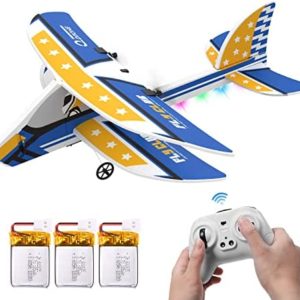 JoyStone Beginners RC Plane 2.4GHz 2 Channel Remote Control Airplane with 3 Batteries, Easy to Control & Fly for Kids and Adults
