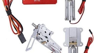 Dilwe JP Hobby ER-150 Alloy Electric Retractable System for Fixed-Wing Aircraft RC Accessory(Retractable seat + Controller (2S Power Supply))