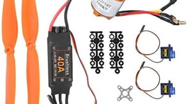 Dilwe RC Airplane Power Kit, 1100KV Brushless Motor 40A ESC SG90 9G Micro Servo 1060 Propeller Compatible with RC Plane(1100KV Motor + 40A ESC + 9G Servo+ 1060 Propeller)
