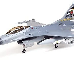 E-flite RC Airplane F-16 Falcon 80mm EDF Jet Smart BNF Basic Transmitter Battery and Charger Not Included with Safe Select EFL87850