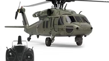 PowerBrick YXZNRC F09 1:47 6CH RC UH-60 Utility Helicopter, Dual-brushless Aircraft, 6G/3D Stunt Electric Simulation Plane Hobby-Grade Model Child Adult, RTF, LLTV557G09CY12105MWWZC, 42.5 x 42 x 12cm