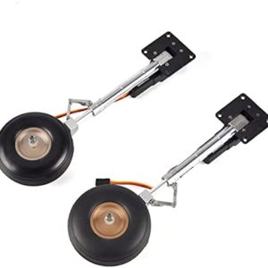 RC Plane Retractable Landing Gear Set Electric Main Retract Whith Wheels Servoless for RC Plane Flight Weight: 5-6kg 1set