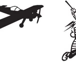 RC Plane Guy Pilot Running Vinyl Decal Sticker Window Laptop Graphic Cartoon , Die cut vinyl decal for windows, cars, trucks, tool boxes, laptops, MacBook - virtually any hard, smooth surface