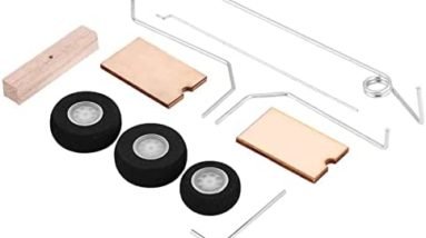 RC Landing Gear, DIY Metal Wood Fixed Wing Model Aircraft Landing Gear Wheel Universal Set of RC Accessories