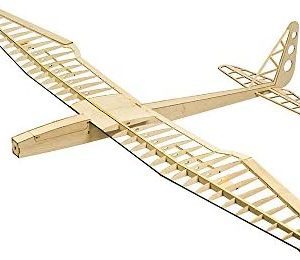 Balsa Wood Model Airplane Sunbird Sailplane, 1.6M Laser Cutting Unassembeld Model Plane Kits to Build, DIY Flying RC Glider Plane for Adults (KIT+Motor+ESC+Servo+Covering)