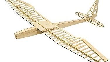 Balsa Wood Model Airplane Sunbird Sailplane, 1.6M Laser Cutting Unassembeld Model Plane Kits to Build, DIY Flying RC Glider Plane for Adults (KIT+Motor+ESC+Servo+Covering)