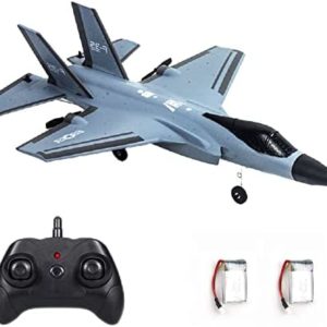 Eayaele Foam F-35 RC 2 CH Remote Control Fighter Jet Plane Airplane Toy for Adults Kids Boys Beginners Easy Ready to Fly（Grey）