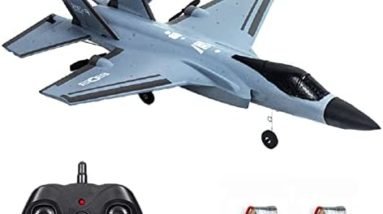 Eayaele Foam F-35 RC 2 CH Remote Control Fighter Jet Plane Airplane Toy for Adults Kids Boys Beginners Easy Ready to Fly（Grey）