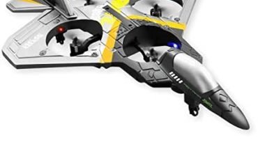 TIKHOSEN Rc Plane for Kids Drones for Age 8-12 Remote Control Foam Airplane for Kids Ages 8-12 Fighter Jet Toy Airplane with Function Gravity Sensing Stunt Roll Cool Light Foam Styrofoam Plane (SR)