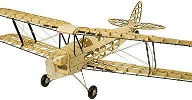 Upgrade Balsa Wood Airplane Kits Mini Tiger Moth Biplane, 39" Laser Cut Electric RC Plane Kit to Build for Adults, DIY 4CH Remote Radio-Controlled Airplane Flying Aircraft RC KIT for Hobby Assembly