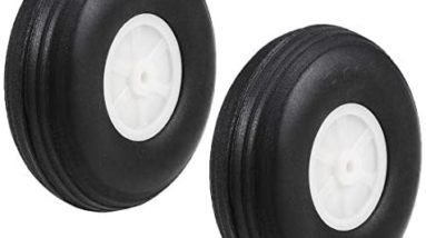 uxcell Tire and Wheel Sets for RC Car Airplane,PU Sponge Tire with Plastic Hub,3" 2pcs