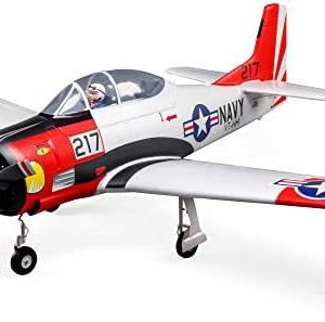 E-flite RC Airplane T-28 Trojan 1.2m BNF Basic Transmitter Battery and Charger Not Included with Smart EFL18350