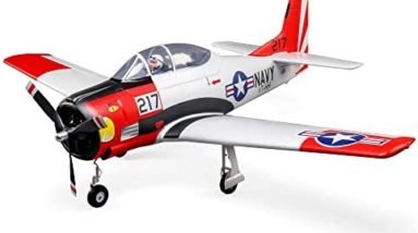 E-flite RC Airplane T-28 Trojan 1.2m BNF Basic Transmitter Battery and Charger Not Included with Smart EFL18350