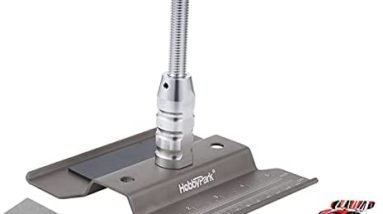 Hobbypark RC Car Stand Work Station with Weight Repair Workstation Aluminum Alloy 360 Degree Rotation Lift Or Lower for 1/12 1/10 1/8 Scale (Titanium)