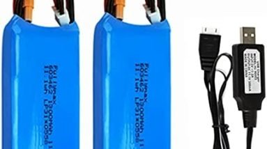 11.1V 1300mAh Lithium Battery for Wltoys XK X450 RC Airplane Fixed Wing Plane 2 Pack with USB Charger