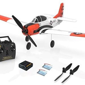 JADSTYLE T-28 Trojan RC Plane | Ready to Fly Airplane | 3 Channel Easy to Control | Great Gift for Adults and Kids Who Love Warbird Planes | Upgraded RC Airplanes Charger | 2 Batteries