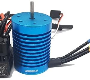 Flycolor 3650 3900KV Waterproof Brushless Motor and 45A ESC Combo Set for 1/10 RC Car Truck