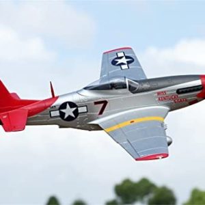 FMS P-51 Mustang Red Tail RC Airplane 6CH 1700mm (66.9") Wingspan with Flaps LED Retracs PNP Warbird