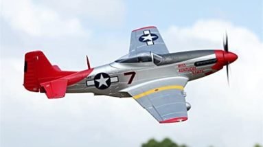 FMS P-51 Mustang Red Tail RC Airplane 6CH 1700mm (66.9") Wingspan with Flaps LED Retracs PNP Warbird