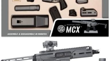 GoatGuns Miniature SIG MCX Model Grey | 1:3 Scale Die Cast Metal Build Kit