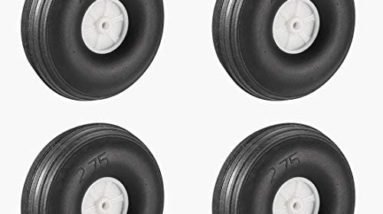 uxcell 70mm RC Model Plane Aircraft PU Tire Wheel 4pcs