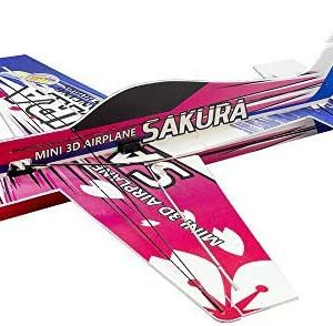 Upgrade 3D EPP Plane Sakura Aerobatic Flying Airplane, 420mm Durable Foam RC Plane Kit to Build for Adults (KIT+Motor+ESC+Servo, PP Sakura, Not Including Radio Control and Battery)