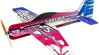 Upgrade 3D EPP Plane Sakura Aerobatic Flying Airplane, 420mm Durable Foam RC Plane Kit to Build for Adults (KIT+Motor+ESC+Servo, PP Sakura, Not Including Radio Control and Battery)