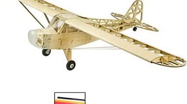 Viloga Upgrade Model Airplane Kits Piper Cub J3, 47'' Wingspan Laser Cut Balsa Wood Model Plane Unassembled, DIY Flying Model Aircraft for Adults (KIT+Covering Only)