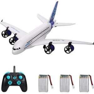 GoolRC A380 RC Airplane, 2.4G 3CH Remote Control Airplane, Easy to Fly RC Plane for Beginner, EPP Foam Fixed Wing Aircraft Glider Model Toys with 3 Batteries for Kids