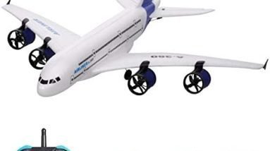 GoolRC A380 RC Airplane, 2.4G 3CH Remote Control Airplane, Easy to Fly RC Plane for Beginner, EPP Foam Fixed Wing Aircraft Glider Model Toys with 3 Batteries for Kids