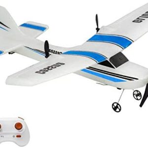 RC Plane, 2 Channel Remote Control Airplane Ready to Fly, RC Airplane Built in 3-Axis Gyro, Easy to Fly Remote Control Plane for Kids Boys Adult Beginner
