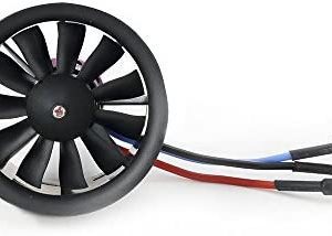 Powerfun EDF 50mm 11 Blades Ducted Fan with RC Brushless Motor 4300KV Balance Tested for EDF 4S RC Jet Airplane