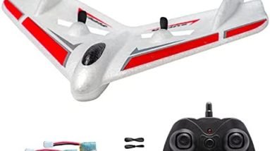 OTTCCTOY RC Plane Remote Control Airplane RTF 2CH Remote Control Ghost Airplane Indoor Outdoor 2.4GHz Radio Control Aircraft for Kids (2 Batteries)