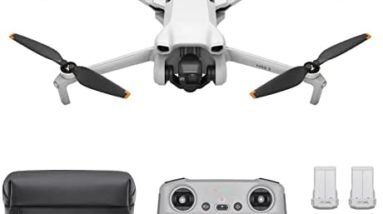 DJI Mini 3 Fly More Combo (DJI RC) - Lightweight and Foldable Mini Camera Drone with 4K HDR Video, 38-min Flight Time, True Vertical Shooting, and Intelligent Features