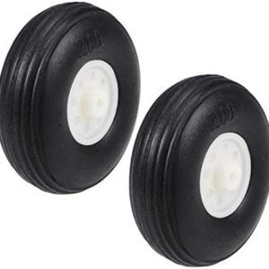 uxcell Tire and Wheel Sets for RC Car Airplane,PU Sponge Tire with Plastic Hub,2" 2pcs