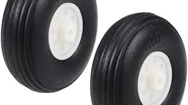 uxcell Tire and Wheel Sets for RC Car Airplane,PU Sponge Tire with Plastic Hub,2" 2pcs