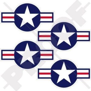 UNITED STATES Armed Forces Aircraft Roundels US Navy 2.8" Vinyl Stickers, Decals x4