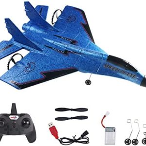 LUCKJOY RC Plane, RC Airplanes, 2.4GHz 2CH Remote Control Airplanes with Automatic Balance System, ZY-530PRO RC Glider for Beginner Adult Kids, Easy to Fly EPP Foam RC Aircraft Fighter with LED Light
