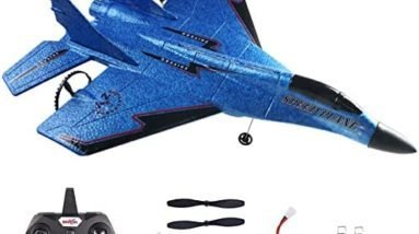 LUCKJOY RC Plane, RC Airplanes, 2.4GHz 2CH Remote Control Airplanes with Automatic Balance System, ZY-530PRO RC Glider for Beginner Adult Kids, Easy to Fly EPP Foam RC Aircraft Fighter with LED Light