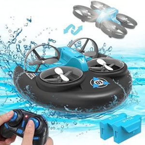 Boys Toys Ages 6-8 10-12, 3 in 1 RC Boat for Boys, Pool Toys for Kids 8-12, Mini Car Drone Remote Control Helicopter Plane, Outdoor Remote Control Toys Boys Gifts, Sea Land Air Toys