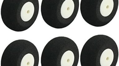 uxcell 6pcs RC Model Airplane Super Light Sponge Tire Tail Wheel 25mm 1"