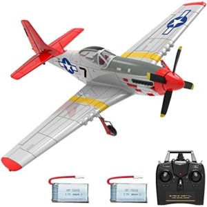 IYASFPFP Remote Control Aircraft 4-CH RC Plane Ready to Fly P51 Mustang Radio Controlled Plane for Beginners with Xpilot Stabilization System, One Key Aerobatic
