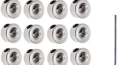 20Pcs Plated Landing Gear Stopper 0.31"x 0.12" Wheel Collar for RC Airplane Model Aircraft