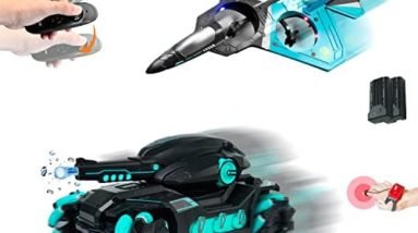 Remote Control Toy Gifts Remote Control Rc Tank That Shoot BBS Airsoft Battle Car & Rc Plane for Kids Fighter Jet Toy Airplane with Function Gravity Sensing Stunt Roll Cool Light Styrofoam Plane