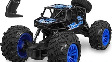 YEZI RC Car 1:18 Large Scale, 2.4Ghz All Terrain Waterproof Remote Control Truck with 2 Batteries,4x4 Electric Rapidly Off Road Car for, Remote Control Car for Kids Boys and Adults