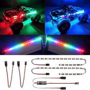 RC LED Light Strips Kit for RC Car Crawler Truck Airplane Boat Drone Fixed Wing Traxxas TRX4 Axial SCX10 Color Changeable