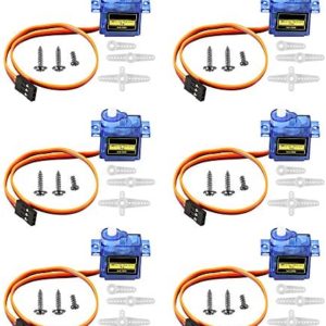 Aitrip 6pcs SG90 9G Servo Motor Kit for RC Robot Arm Helicopter Airplane Remote Control