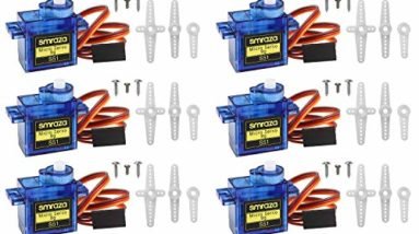 Smraza 10 Pcs SG90 9G Micro Servo Metal Geared Motor Kit for RC Robot Arm/Hand/Control with Cable, Mini Servos for Arduino Project (10)